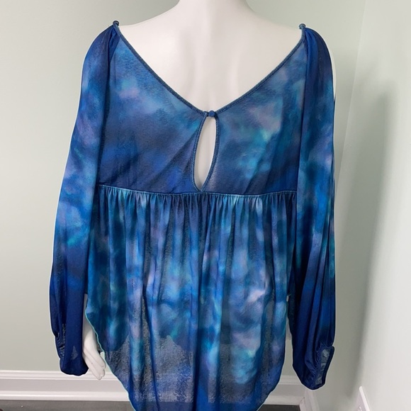 Free People Mystic Tie Dye Top- Blue Small - Picture 7 of 9